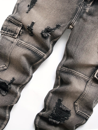 Lex Distressed Cargo Jeans