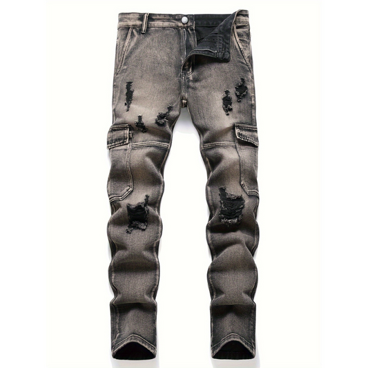 Lex Distressed Cargo Jeans